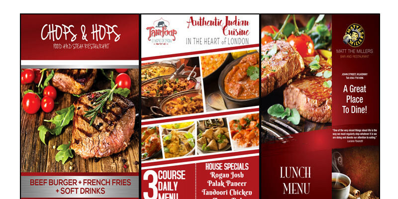 Bulk HD Digital Menu Boards Advertising Screens (1) HD Digital Menu Boards for Restaurants and Cafés