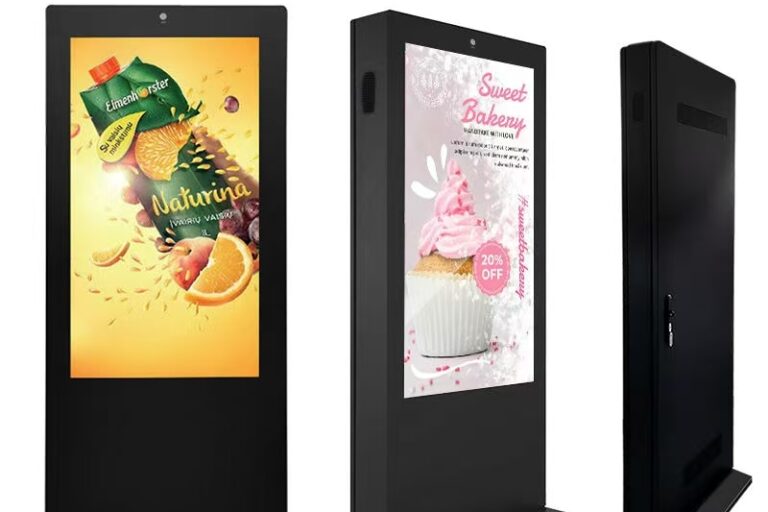 Freestanding Touch Screen Outdoor Digital Signage Display