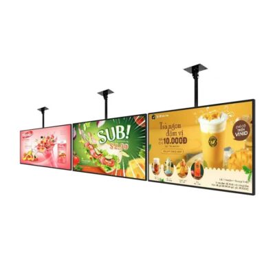 Hanging Restaurant Digital Menu Boards Advertising Display