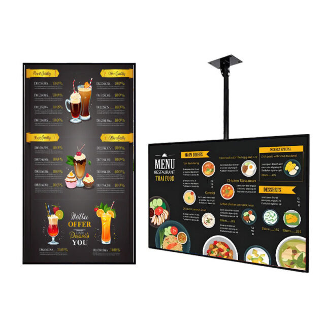 Restaurant Digital Menu Boards Smart Display