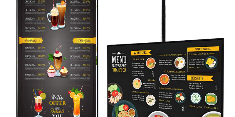 Restaurant Digital Menu Boards Smart Display