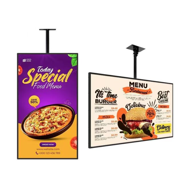 LCD Restaurant Digital Menu Boards Advertising Display