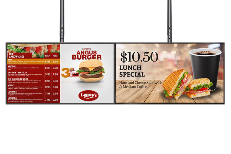 Hanging HD LCD Digital Menu Boards for Restaurants