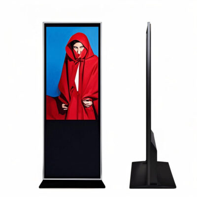 Floor standing 43 49 55 inch digital touch screen advertising display for commercial use