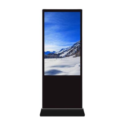 Floor standing digital touch screen display for advertising and interactive use