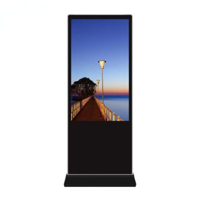 Floor standing digital touch screen display for advertising and interactive use