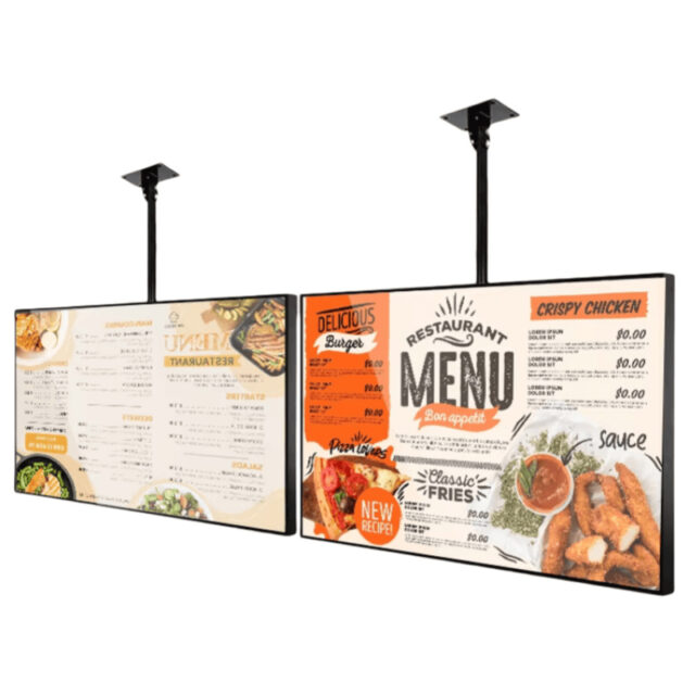 Indoor LCD Restaurant Digital Menu Boards (5) Indoor LCD digital menu boards for restaurant advertising