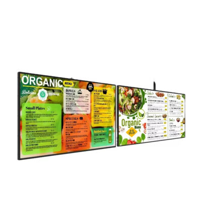 Indoor LCD digital menu boards for restaurant advertising