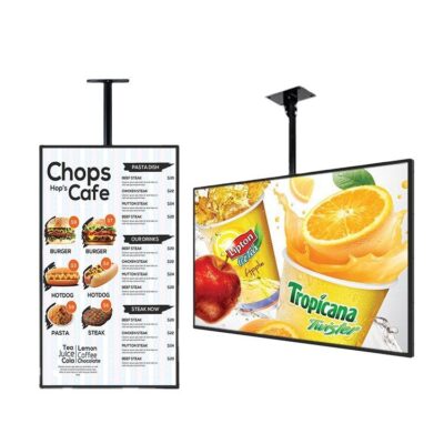 Indoor smart digital menu boards for restaurants and fast food stores
