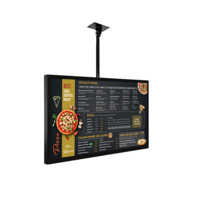 Indoor smart digital menu boards for restaurants and fast food stores