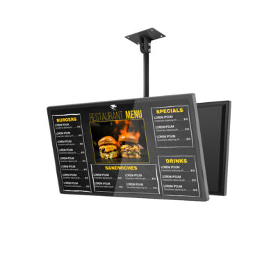 Indoor smart digital menu boards for restaurants and fast food stores