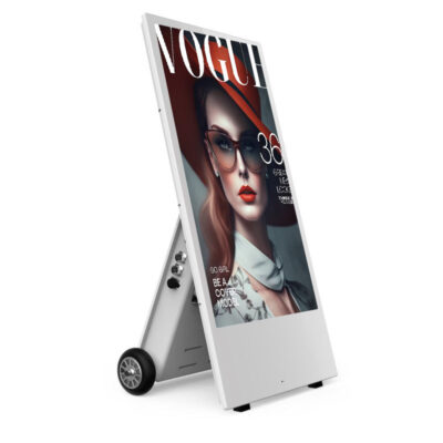 Portable mobile outdoor digital signage display for advertising