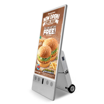 Portable mobile outdoor digital signage display for advertising