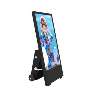 Portable mobile outdoor digital signage display for advertising