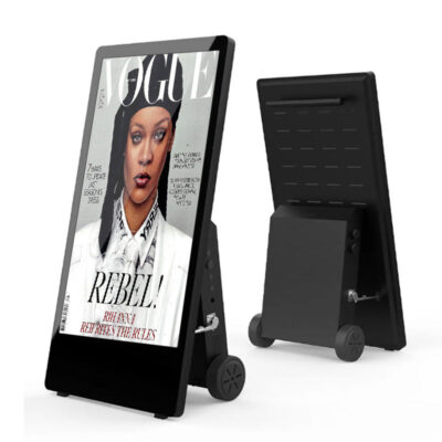 Portable mobile outdoor digital signage display for advertising