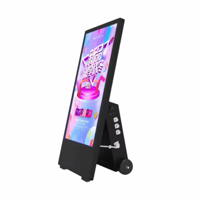 Portable mobile outdoor digital signage display for advertising