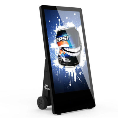 Portable mobile outdoor digital signage display for advertising