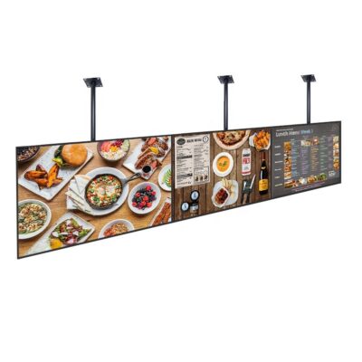 LCD advertising digital menu boards for restaurants and cafés