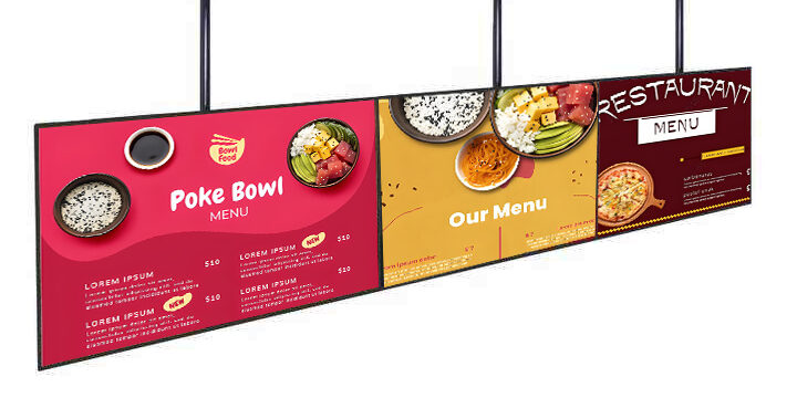 Restaurant and Café LCD Digital Menu Boards (7) LCD advertising digital menu boards for restaurants and cafés