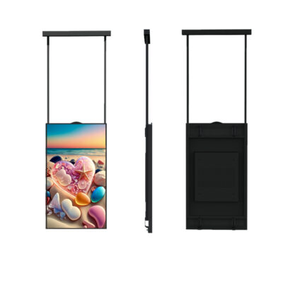 Storefront window display indoor digital signage for malls and retail stores