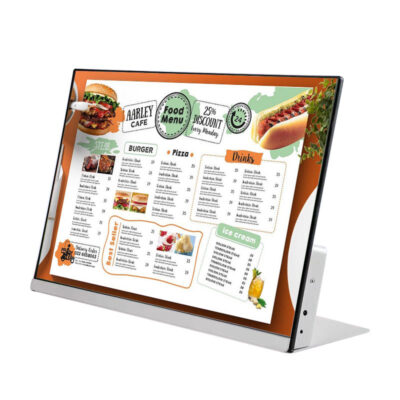 Tabletop LCD digital menu boards for restaurants and beverage shops