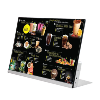 Tabletop LCD digital menu boards for restaurants and beverage shops