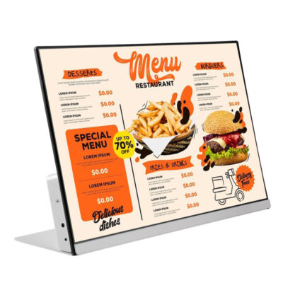 Tabletop LCD digital menu boards for restaurants and beverage shops