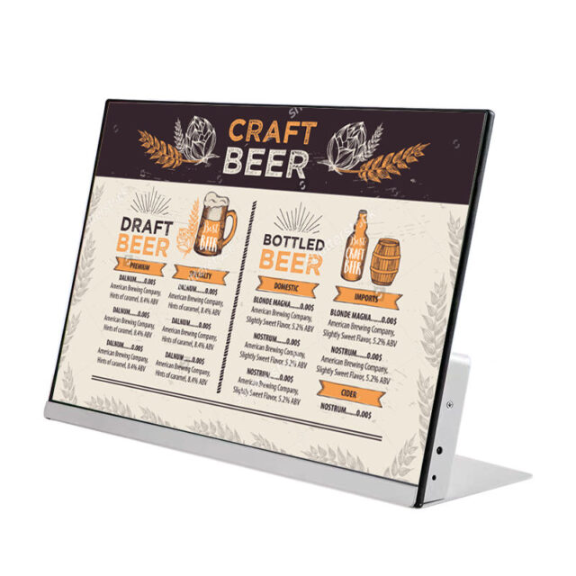 Tabletop LCD Digital Menu Boards (6) Tabletop LCD digital menu boards for restaurants and beverage shops