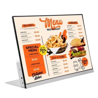 Tabletop LCD digital menu boards for restaurants and beverage shops