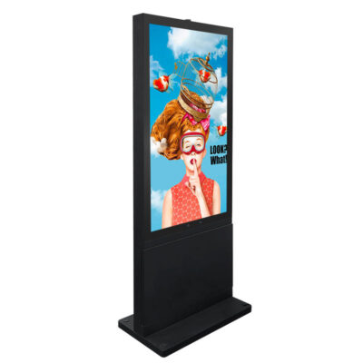 Waterproof high brightness floor stand LCD outdoor digital signage for advertising