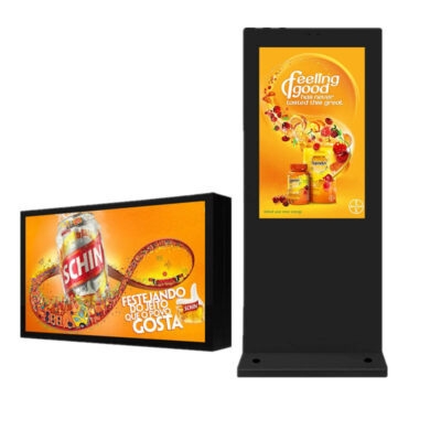 Waterproof high brightness floor stand LCD outdoor digital signage for advertising